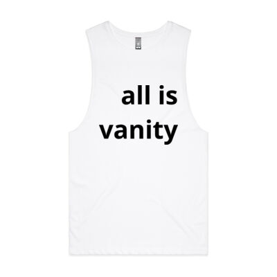Black text on white - Unisex Barnard Tank Thumbnail