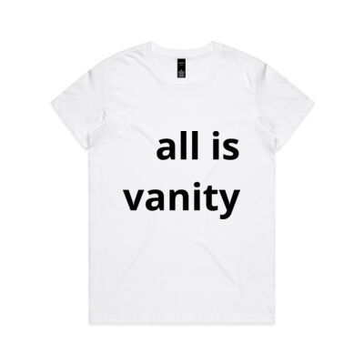 Black text on white - Womens Maple Tee Thumbnail