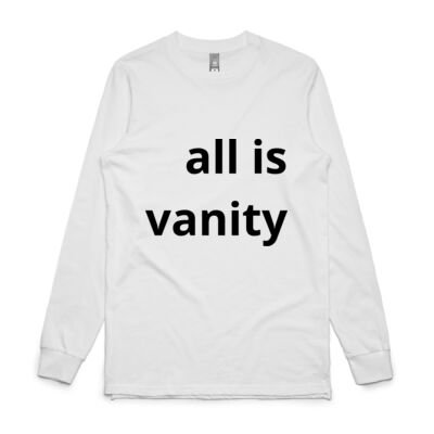 Black text on white - Mens Base Longsleeve Tee Thumbnail