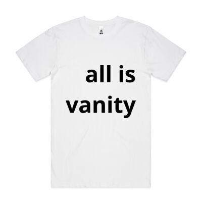 Black text on white - Mens Block T shirt Thumbnail
